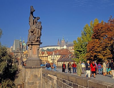 Statue on the Charles Bridge by Unbekannt Unbekannt